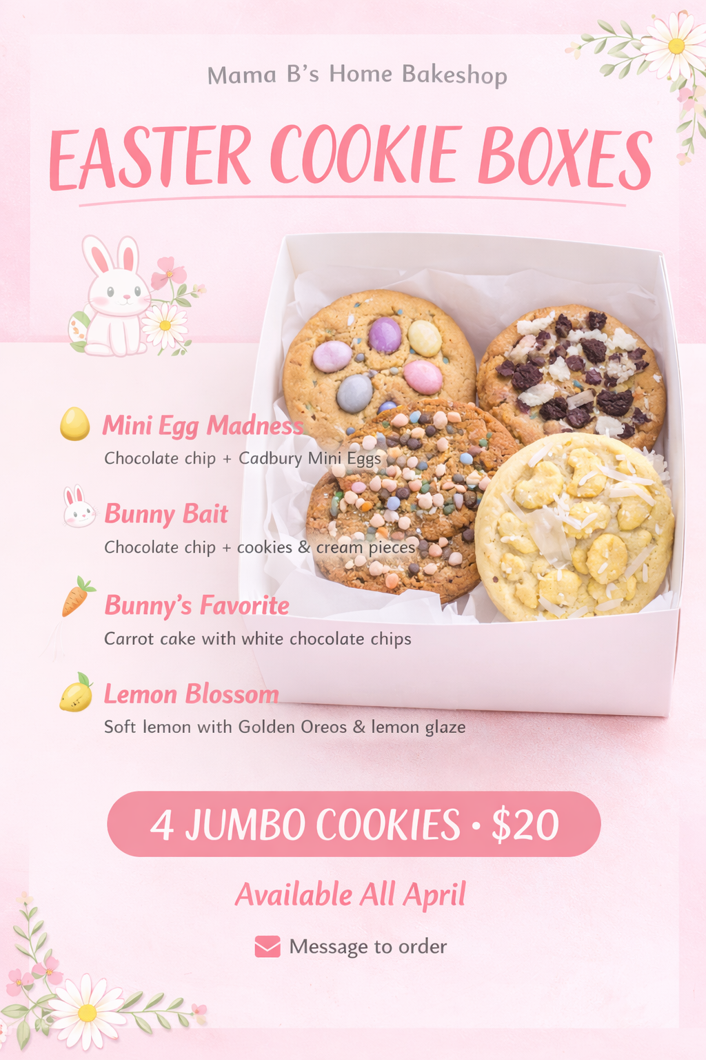 Easter Cookie Flavors - April Edition